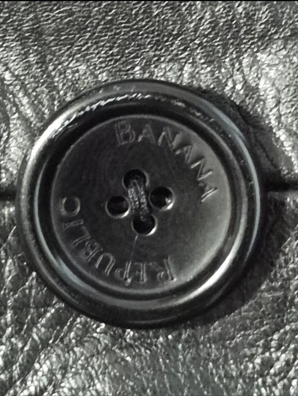 Banana Republic Men's Double-Breasted Leather Pea Coat in Black Size M.